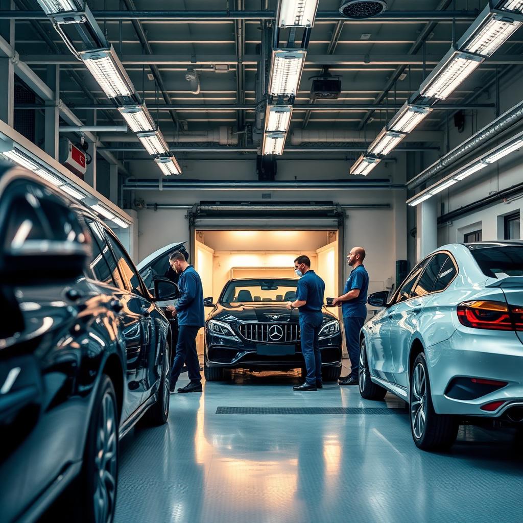 PK Motors workshop interior Tunbridge Wells