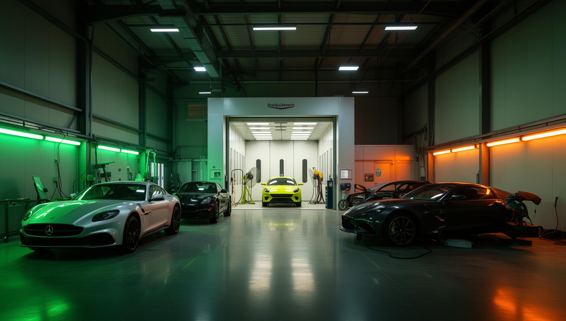 EES Accident Repair Centre facility at North Weald Aerodrome, Epping